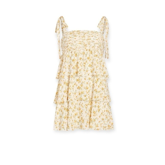 Reformation Dresses & Skirts - Reformation Adagio Avni Ruched Babydoll Minidress Sz. M​​​​​​​​​
